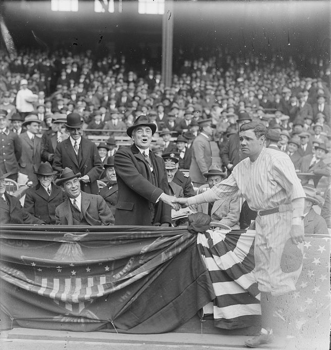 This is What Warren G. Harding and Babe Ruth Looked Like  on 4/2/1923 