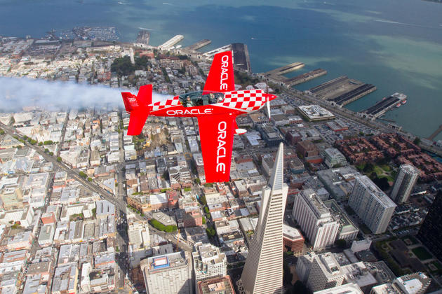 Air show over San Francisco, California
