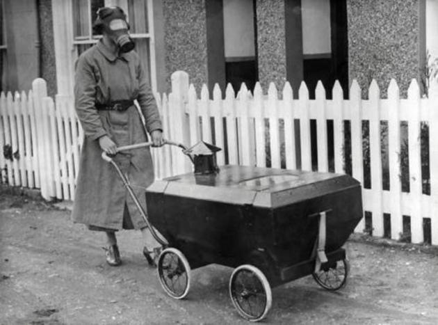 British invention stroller protected against gas