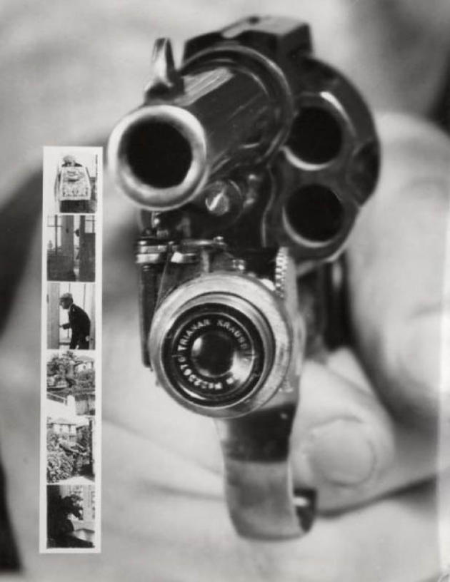 A revolver that takes your photo first invetion
