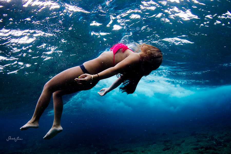 Women underwater