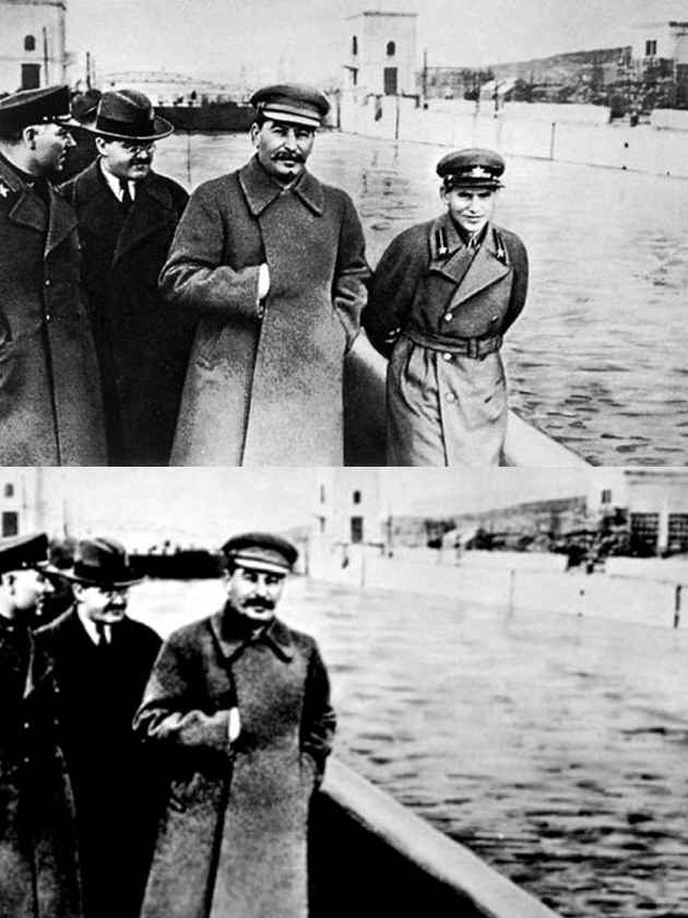 Image result for stalin editing photos