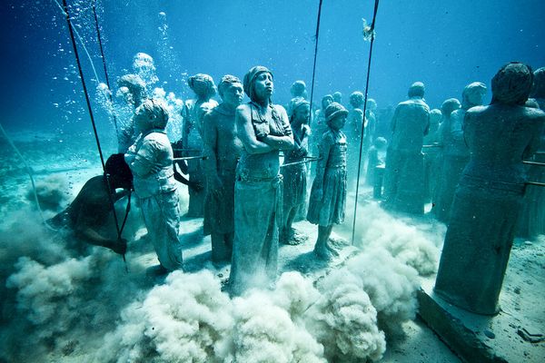 An Underwater Museum of Statues Cancun Mexico