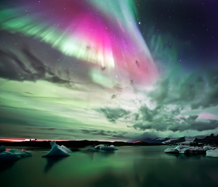 Borealis Over Jökulsárlón Lake | I Like To Waste My Time